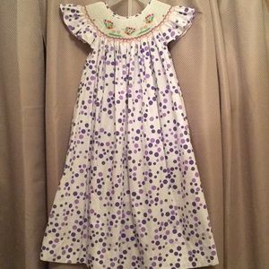 Girls Smocked Butterfly Dress